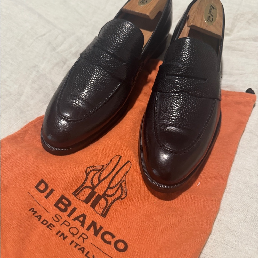 Black Leather Men's Loafers